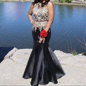 Black & Silver Mermaid Tale Dress